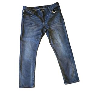 Free Assembly Mens Blue Wash Denim Jeans Size 38x30 Straight Fit Casual